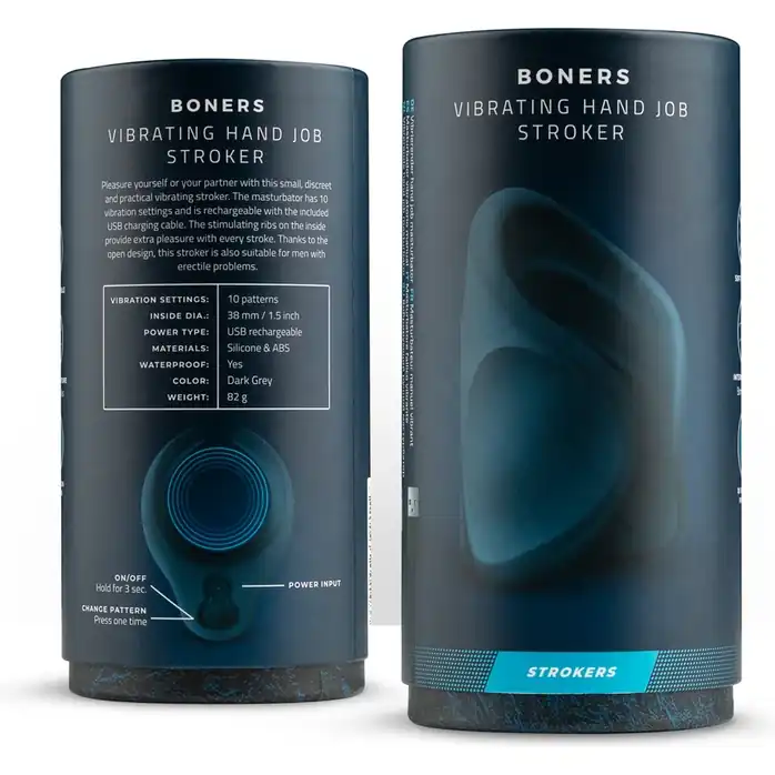Универсальный мастурбатор с открытым дизайном Vibrating Handjob Stroker - Boners. Фотография 7.