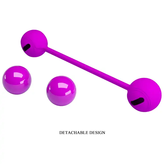 Лиловые вагинальные шарики KEGEL BALL III - Pretty Love. Фотография 4.