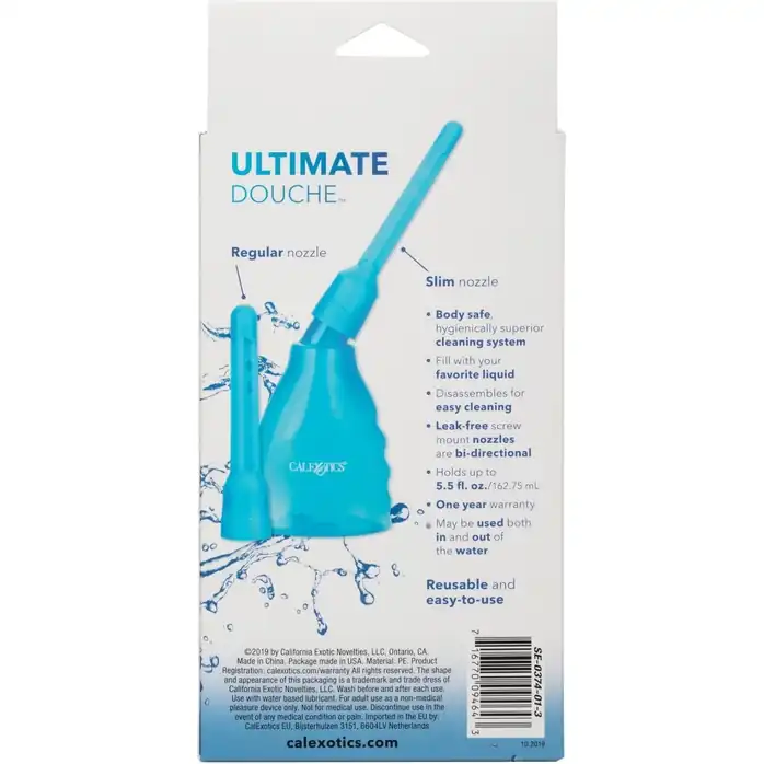Голубой набор для спринцевания Ultimate Douche с 2 насадками - Water Systems. Фотография 6.