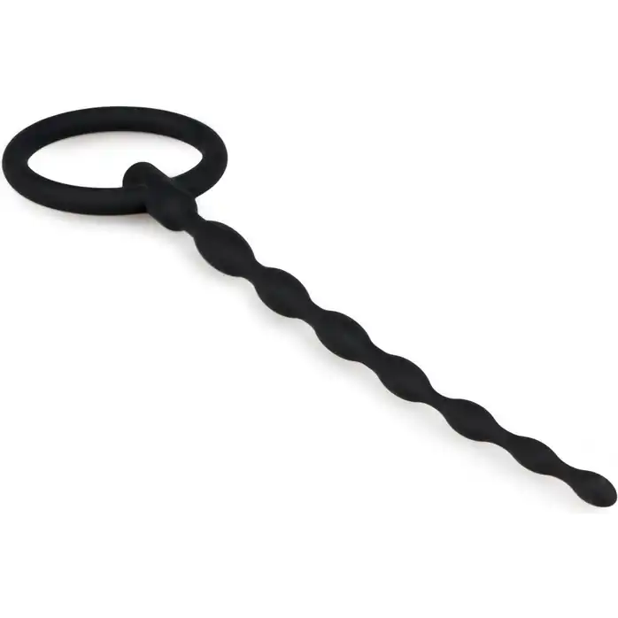 Черный силиконовый уретральный плаг Silicone Penis Plug - 16 см - Sinner Gear Unbendable. Фотография 2.