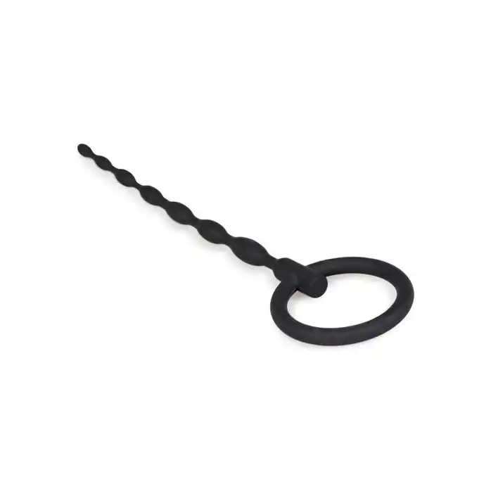 Черный силиконовый уретральный плаг Silicone Penis Plug - 16 см - Sinner Gear Unbendable. Фотография 3.