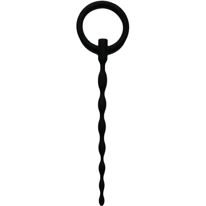 Черный силиконовый уретральный плаг Silicone Penis Plug - 16 см - Sinner Gear Unbendable