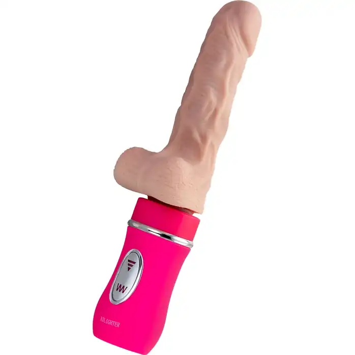 Реалистичный вибратор Ailighter Telescopic Lover с пультом ДУ - 27,1 см