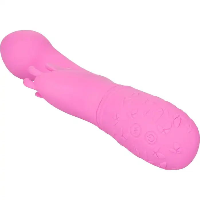 Розовый вибратор-кролик Rechargeable Butterfly Kiss. Фотография 6.