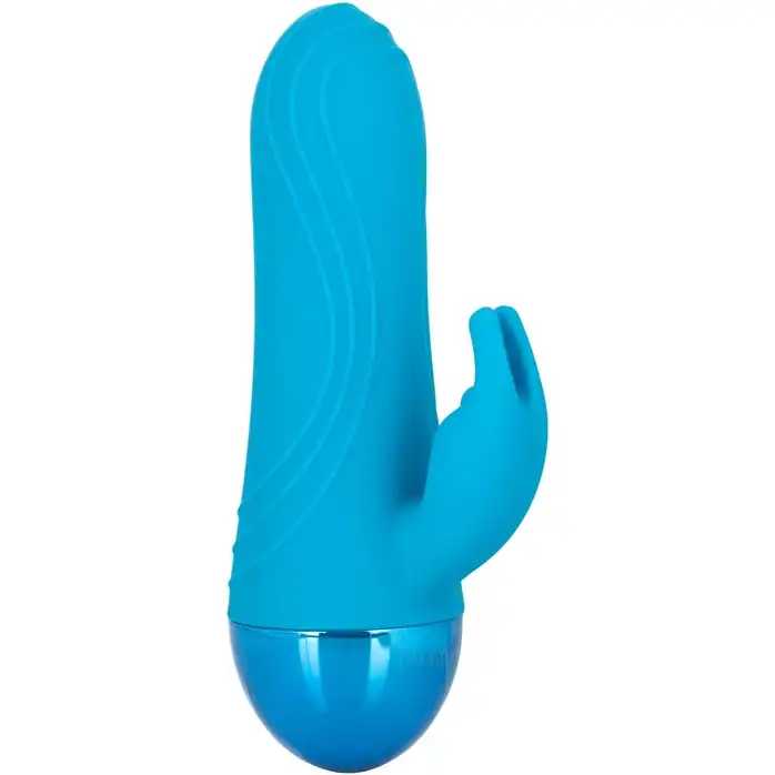 Голубой мини-вибратор Tremble Please - 12 см