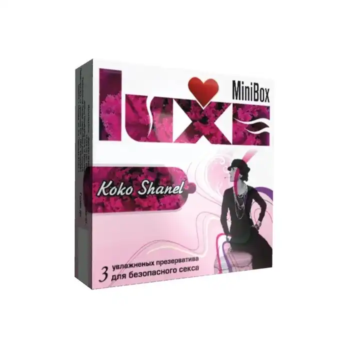 Ароматизированные презервативы Luxe Mini Box Коко Шанель - 3 шт - Luxe Mini Box