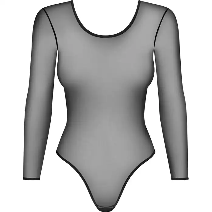 Пикантное прозрачное боди с вырезом на спине - Sexy. Фотография 3.