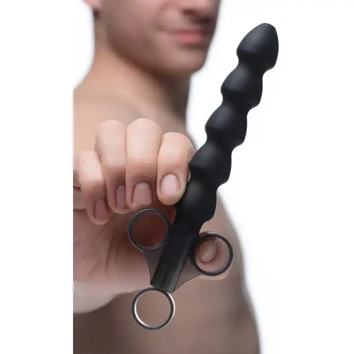Черный шприц-аппликатор для введения лубриканта Silicone Links Lube Launcher - 19,7 см - Master Series. Фотография 5.