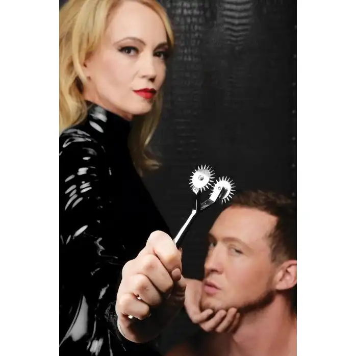 Двойное игольчатое колесо Вартенберга Twin Sensation Wartenburg Pin Wheel - 16,5 см - Mistress by Isabella Sinclaire . Фотография 5.