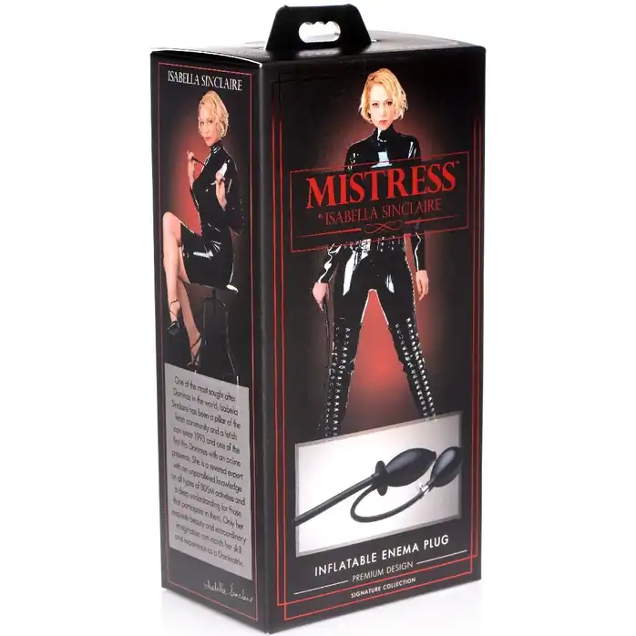 Черная анальная пробка с расширением Isabella Sinclaire Inflatable Enema Plug - 11,4 см - Mistress by Isabella Sinclaire . Фотография 2.