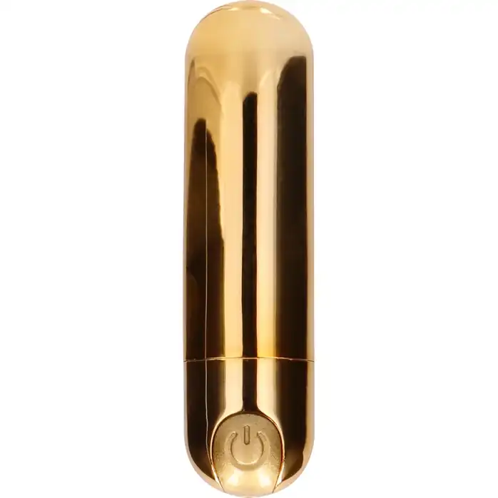 Золотистая перезаряжаемая вибропуля 7 Speed Rechargeable Bullet - 7,7 см - Be Good Tonight