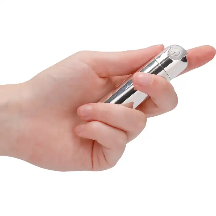 Серебристая перезаряжаемая вибропуля 7 Speed Rechargeable Bullet - 7,7 см - Be Good Tonight. Фотография 3.