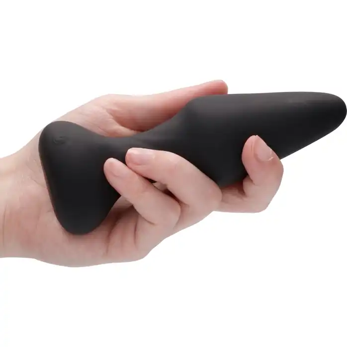 Черный анальный вибромассажер N 81 Rechargeable Remote Controlled Butt Plug - 14 см - Sono. Фотография 5.