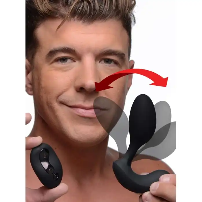 Черный стимулятор простаты 10X P-Flexer Prostate Stimulating Anal Butt Plug - 13,7 см - Alpha-Pro. Фотография 5.