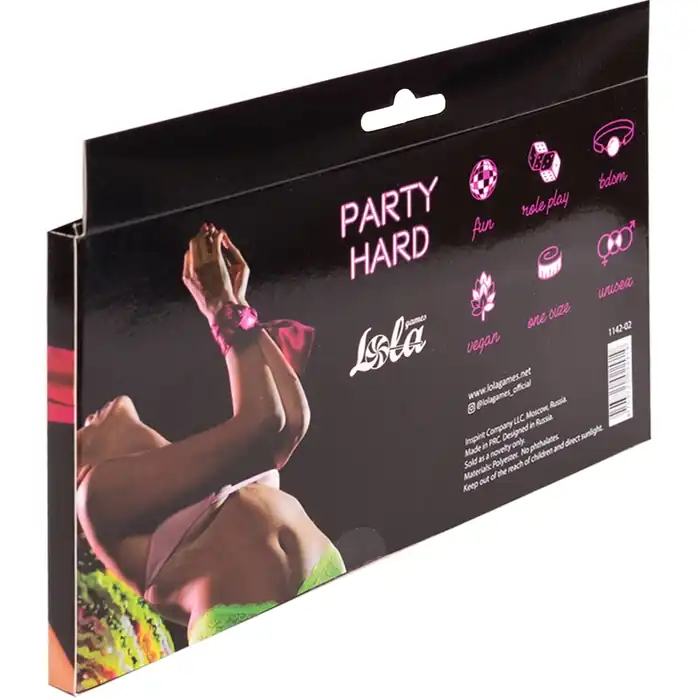 Розовая лента для связывания Wink - 152 см - Party Hard. Фотография 4.