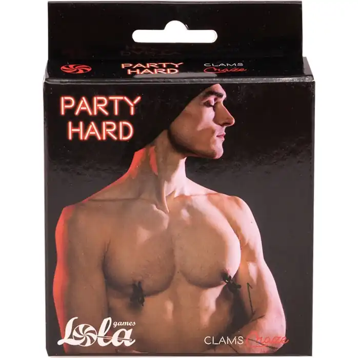 Черные зажимы на соски Craze - Party Hard. Фотография 3.