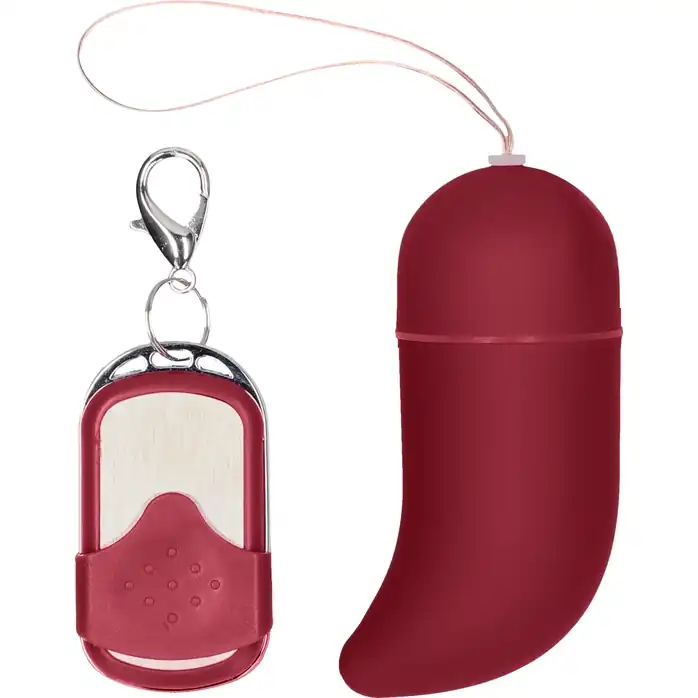 Красное виброяйцо Medium Wireless Vibrating G-Spot Egg с пультом - 7,5 см - Shots Toys