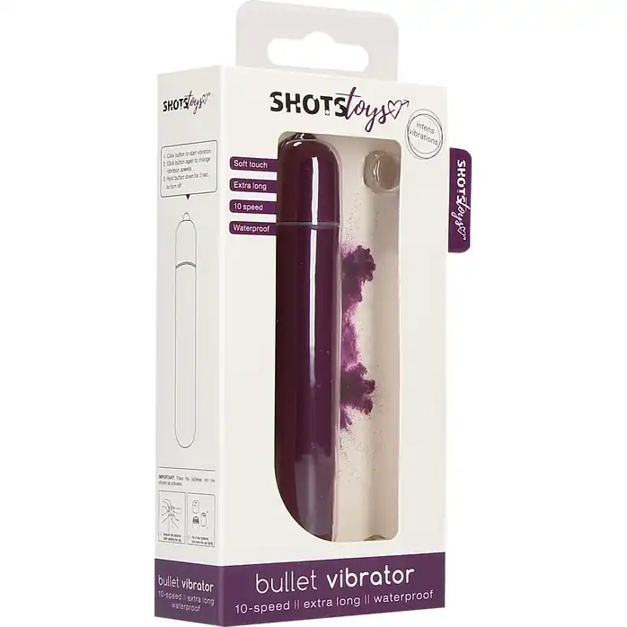 Фиолетовая вибропуля Bullet Vibrator Extra Long - 10,5 см - Be Good Tonight. Фотография 4.