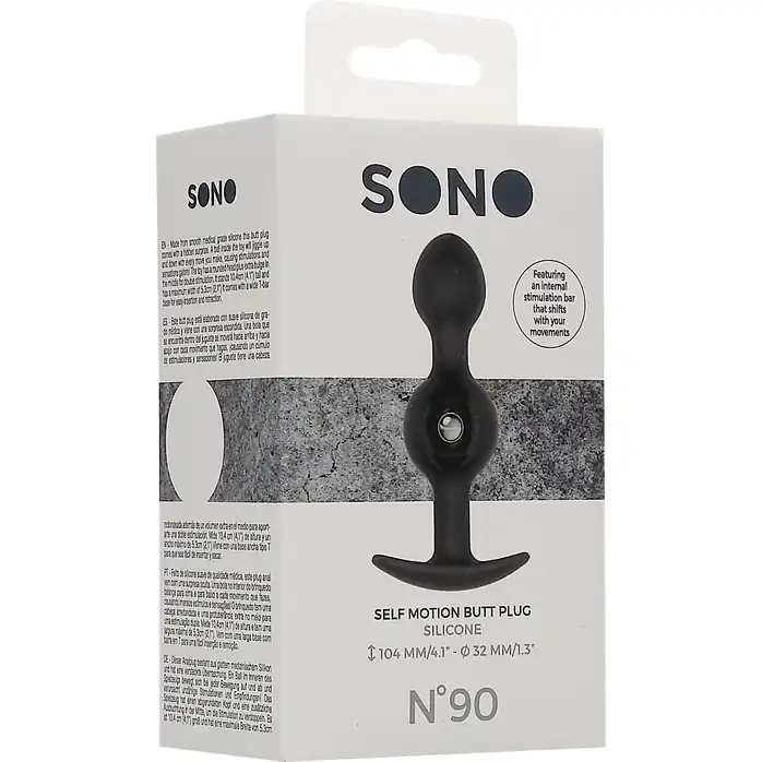 Черная анальная пробка N 90 Self Penetrating Butt Plug - 10,4 см - Sono. Фотография 6.