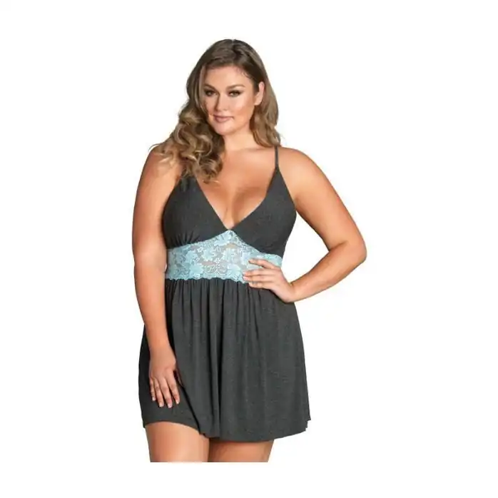 Ночная рубашка с кружевной вставкой Jersey Lace Slipdress