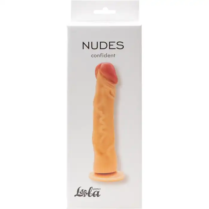 Телесный фаллоимитатор на присоске Confident - 22,8 см - Nudes. Фотография 3.