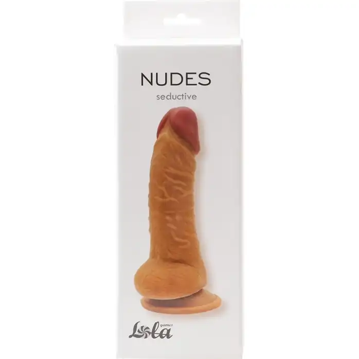 Кофейный фаллоимитатор на присоске Seductive - 19 см - Nudes. Фотография 3.