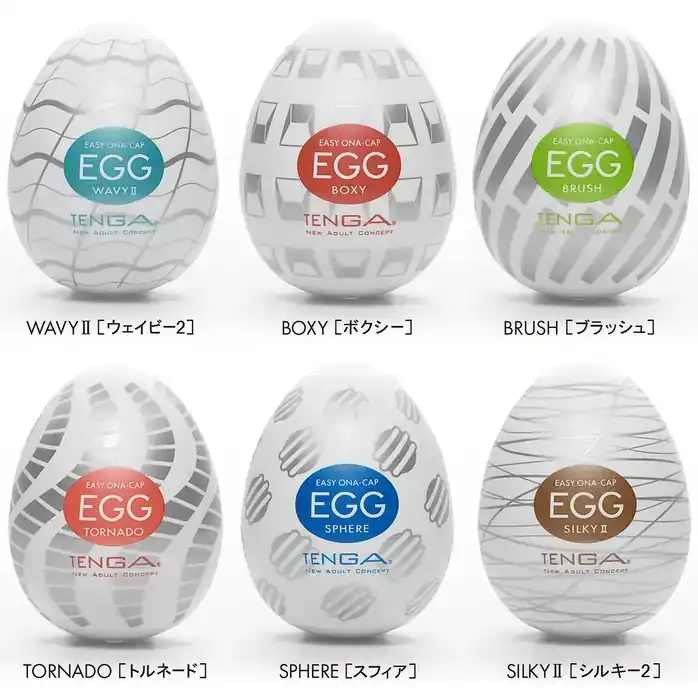 Набор из 6 мастурбаторов Tenga EGG III с различным рельефом - EGG Series. Фотография 3.