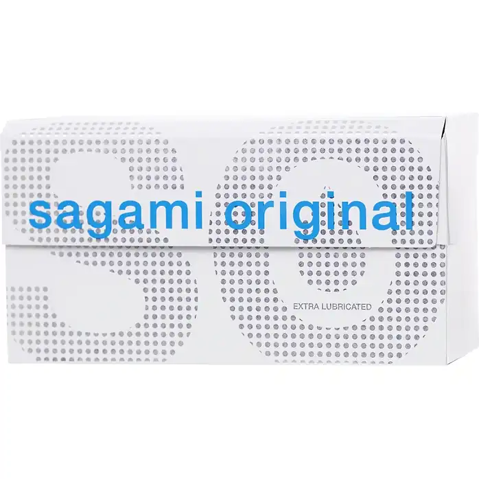 Ультратонкие презервативы Sagami Original 0.02 Extra Lub с увеличенным количеством смазки - 12 шт