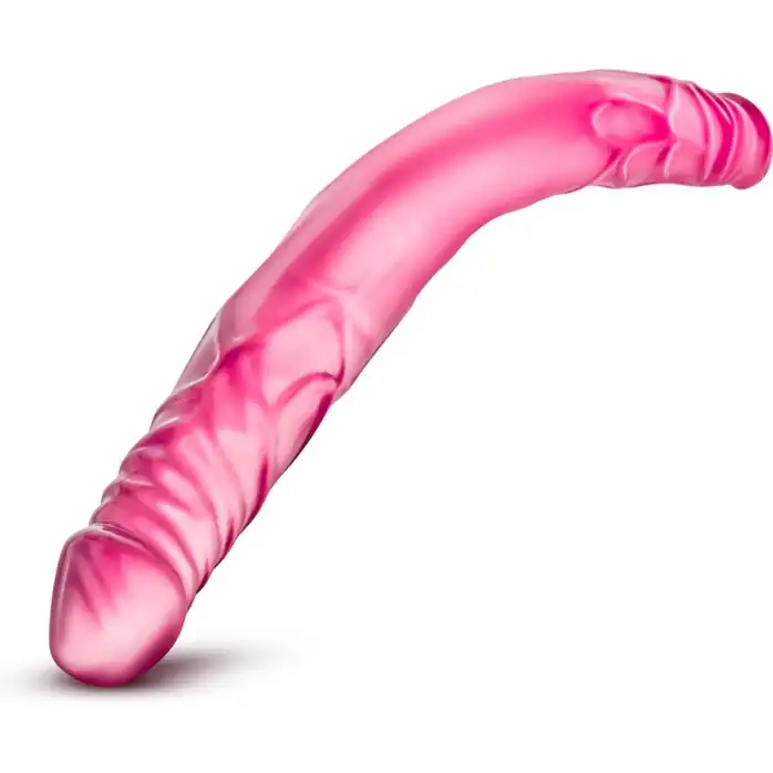 Розовый двусторонний фаллоимитатор 14 Double Dildo - 35,5 см - B Yours