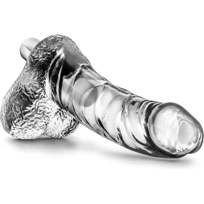 Прозрачный вибратор-реалистик Vibrating Ding Dong - 16,5 см - Naturally Yours. Фотография 4.