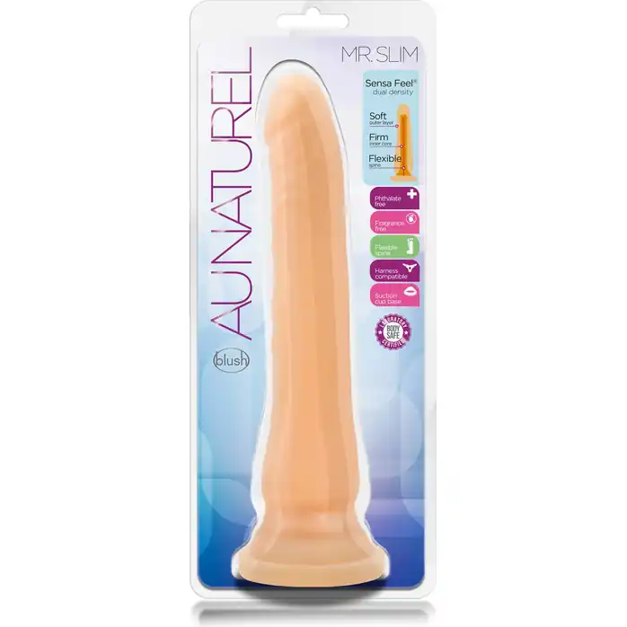 Телесный фаллоимитатор Mr. Slim - 20 см - Au Naturel. Фотография 3.