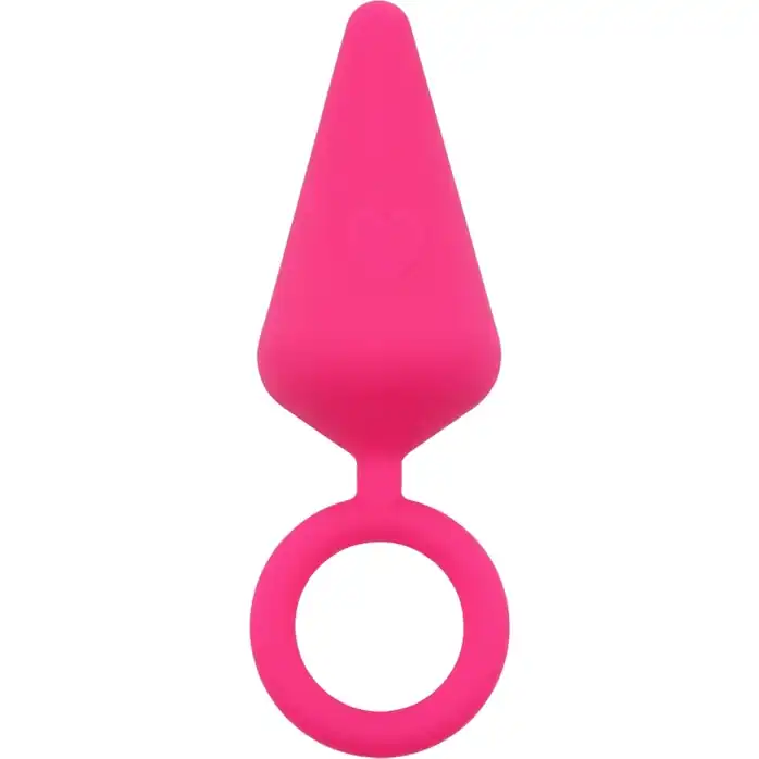 Розовая анальная пробка с кольцом Candy Plug M - 10,1 см - Sweet Breeze. Фотография 2.
