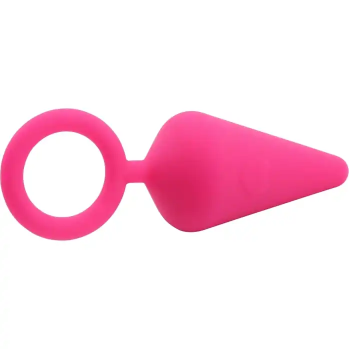 Розовая анальная пробка с кольцом Candy Plug M - 10,1 см - Sweet Breeze. Фотография 4.