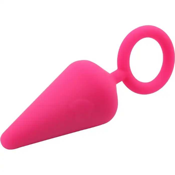 Розовая анальная пробка с кольцом Candy Plug M - 10,1 см - Sweet Breeze. Фотография 5.