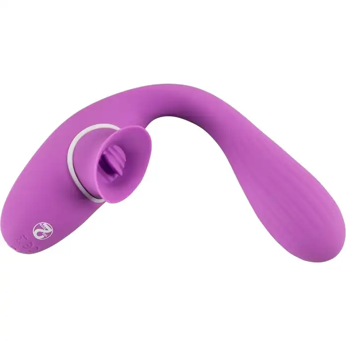 Лиловый гнущийся вибратор Licking Vibe - 22,3 см - You2Toys. Фотография 3.