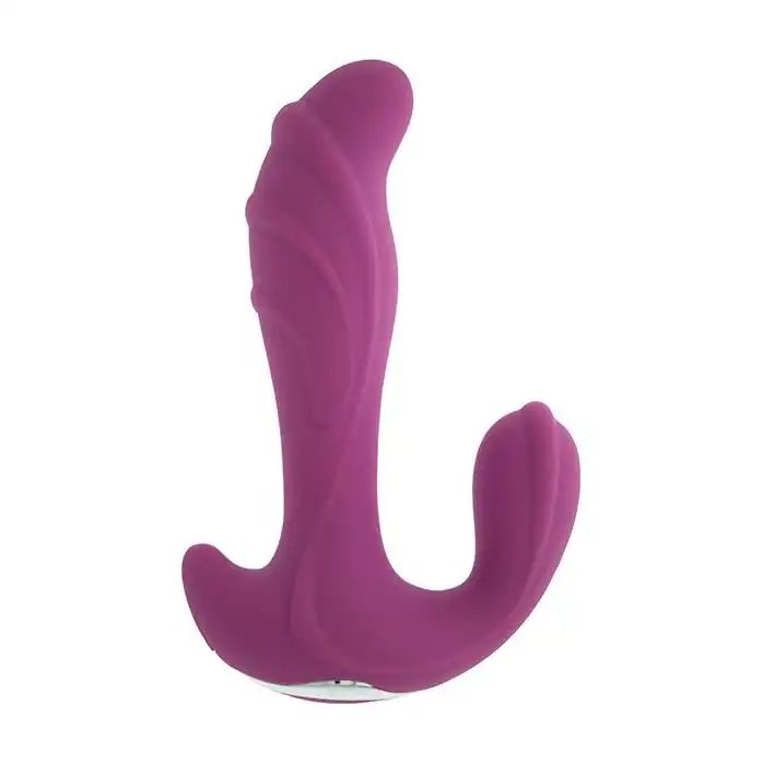 Фиолетовый вибратор с клиторальной стимуляцией N5 RECHARGEABLE DUO VIBRATOR - Naghi by Tonga