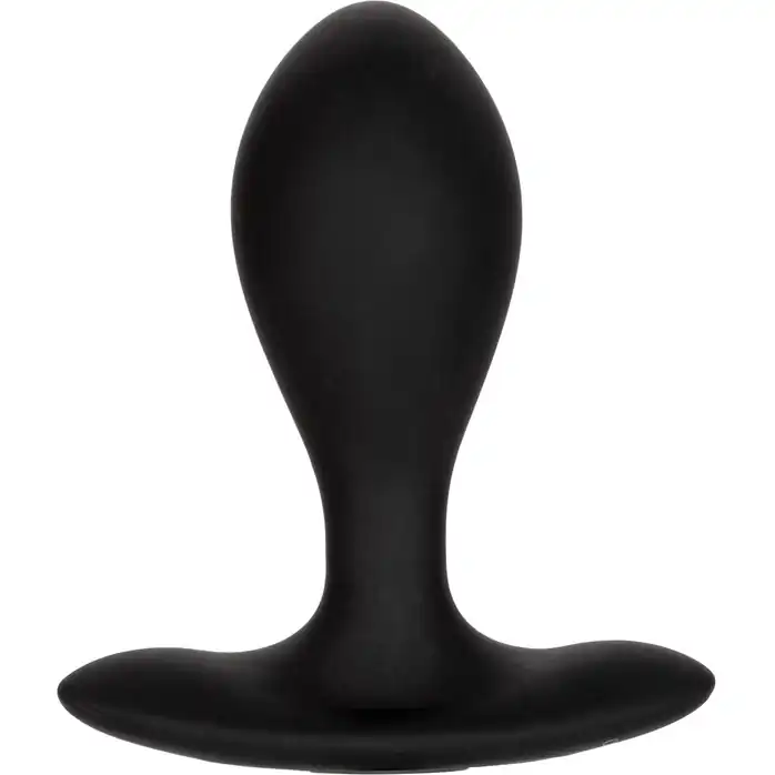 Черная расширяющаяся анальная пробка Weighted Silicone Inflatable Plug M - Anal Toys. Фотография 3.