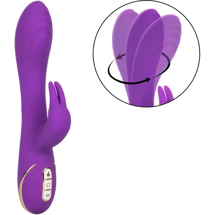 Фиолетовый вибратор-кролик с нагревом Jack Rabbit Signature Heated Silicone Rotating - 21,5 см - Jack Rabbits. Фотография 2.