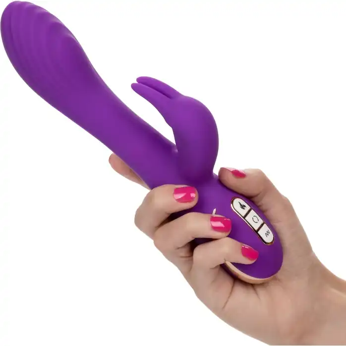 Фиолетовый вибратор-кролик с нагревом Jack Rabbit Signature Heated Silicone Rotating - 21,5 см - Jack Rabbits. Фотография 5.
