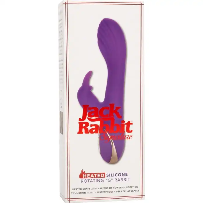Фиолетовый вибратор-кролик с нагревом Jack Rabbit Signature Heated Silicone Rotating - 21,5 см - Jack Rabbits. Фотография 7.