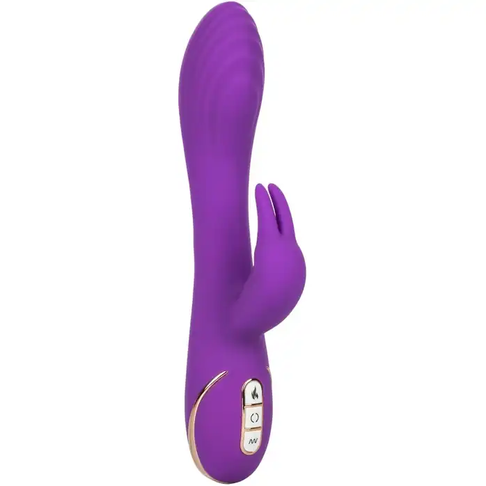 Фиолетовый вибратор-кролик с нагревом Jack Rabbit Signature Heated Silicone Rotating - 21,5 см - Jack Rabbits