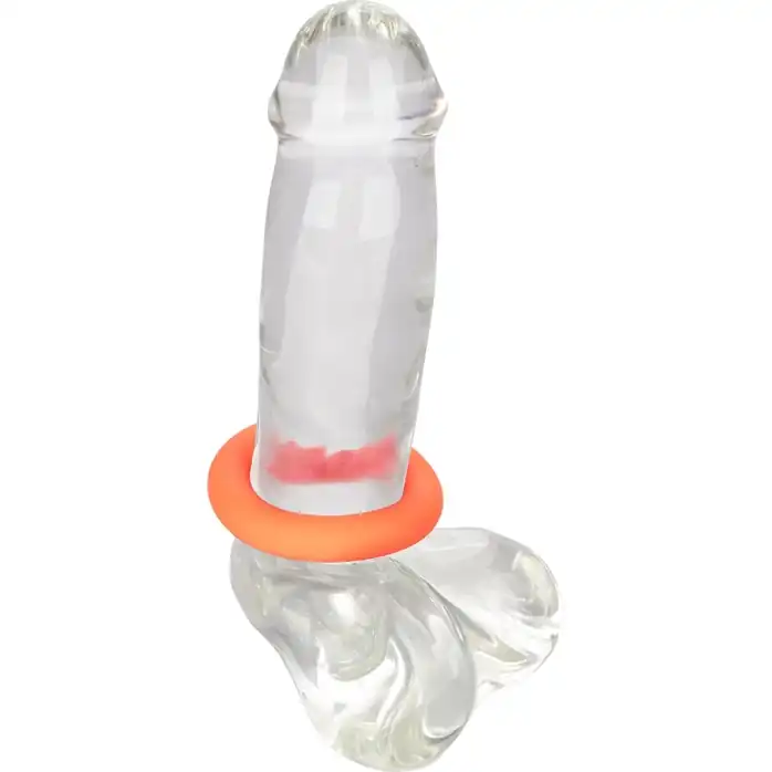 Оранжевое эрекционное кольцо Link Up Ultra-Soft Verge - Rings!. Фотография 4.