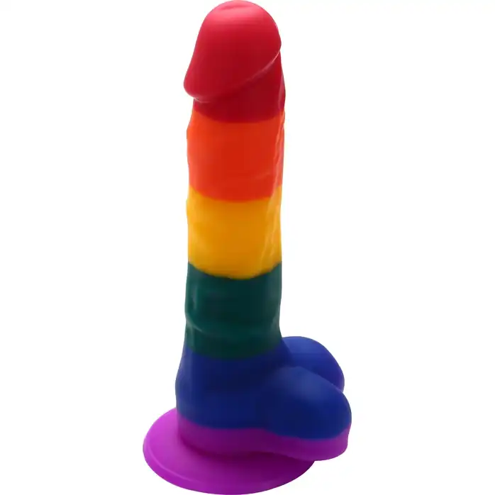 Разноцветный фаллоимитатор-реалистик COLOURFUL DILDO - 17,5 см - Colourful love. Фотография 3.