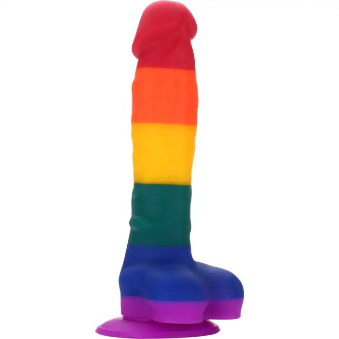 Разноцветный фаллоимитатор-реалистик COLOURFUL DILDO - 21,5 см - Colourful love