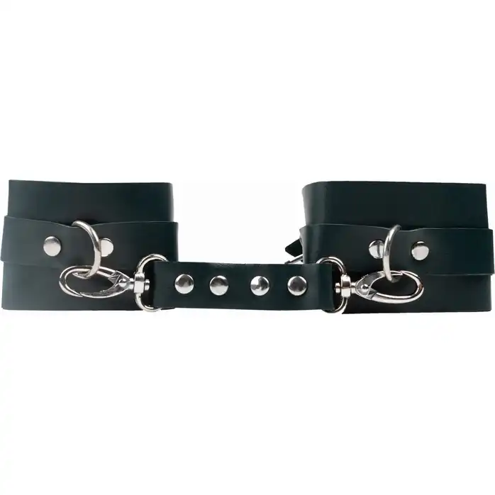 Изумрудные широкие наножники с ремешками - BDSM Арсенал. Фотография 2.