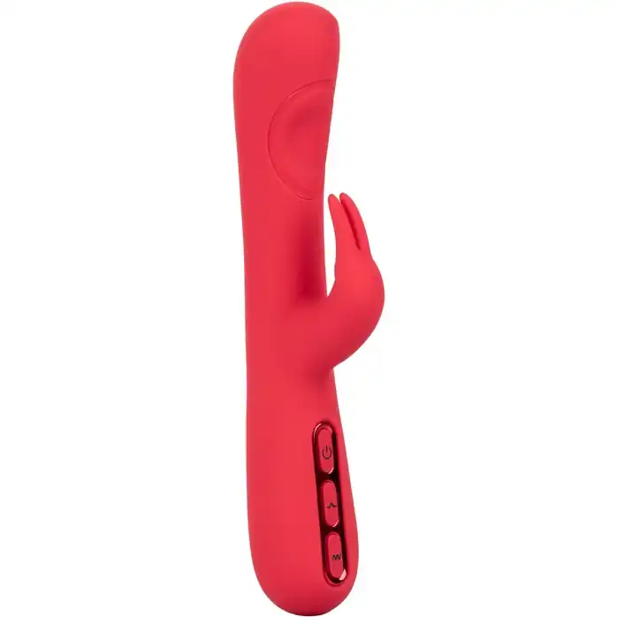 Розовый вибромассажер-кролик Throb Pulse - 21,5 см