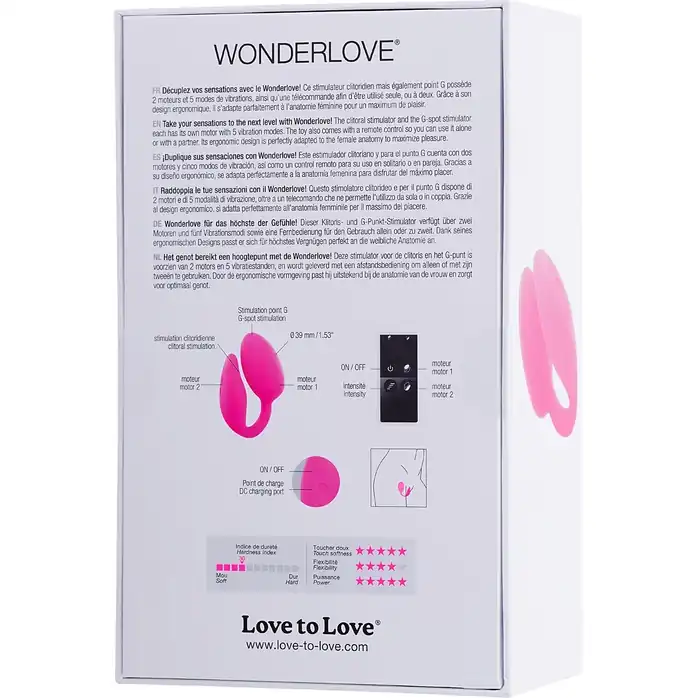 Розовый стимулятор Wonderlove. Фотография 8.