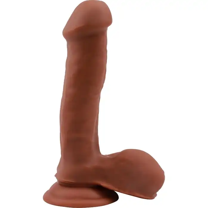 Кофейный фаллоимитатор на присоске Topless Lover - 19,2 см - T-skin ReaL
