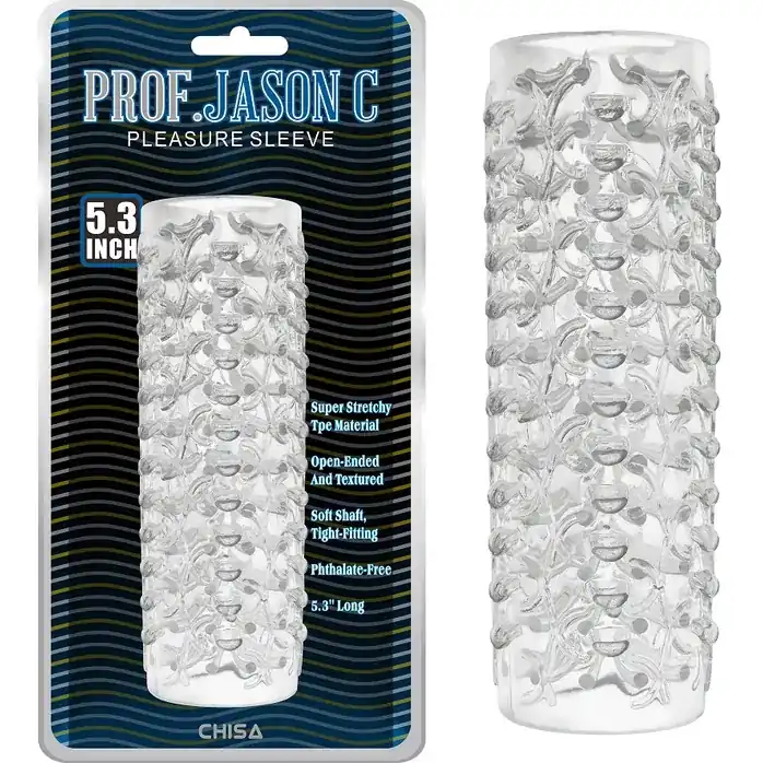 Прозрачная насадка Pleasure Sleeve - 13,4 см - Prof.Jason C. Фотография 2.