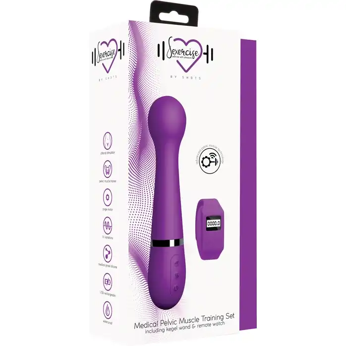 Фиолетовый вибромассажер Kegel Wand - 18,5 см - Sexercise. Фотография 5.